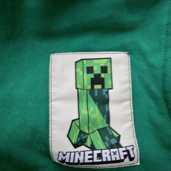 Minecraft Creeper Character Kids Full-Zip Hoodie (L) - Picture 6 of 16